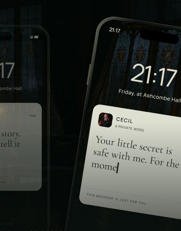 Close-up of a private Cecil message on a player's phone
